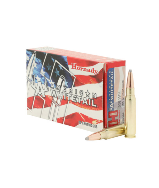 Balles 308 Hornady American Whitetail 150g interlock