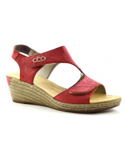 Sandale Femme Rouge Velcro