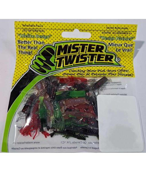 Mister Twister Micro Crawfish couleures assorties