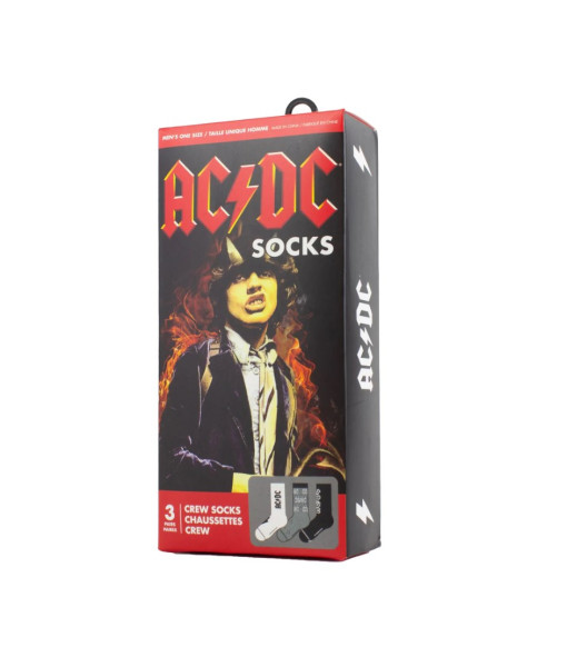 Bas - AC/DC - Coffret Cadeau 3 Paires