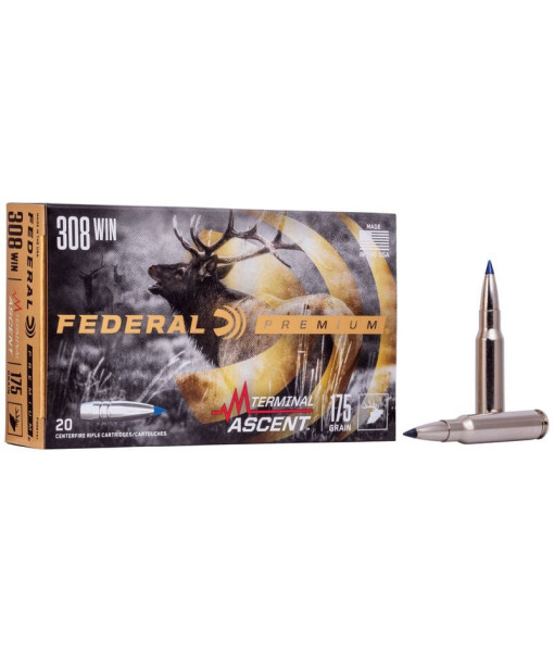 Balles 308 Win Fed Premium 175gr Terminal Ascent