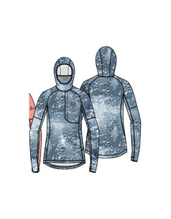 Hoodie Femme Bleu Camo