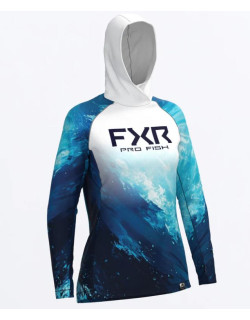 Hoodie FXR Derby Swell Bleu