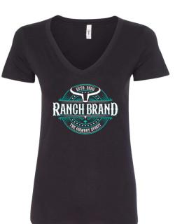 T-shirt Femme Western Turquoise