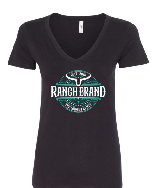 T-shirt Femme Western Turquoise