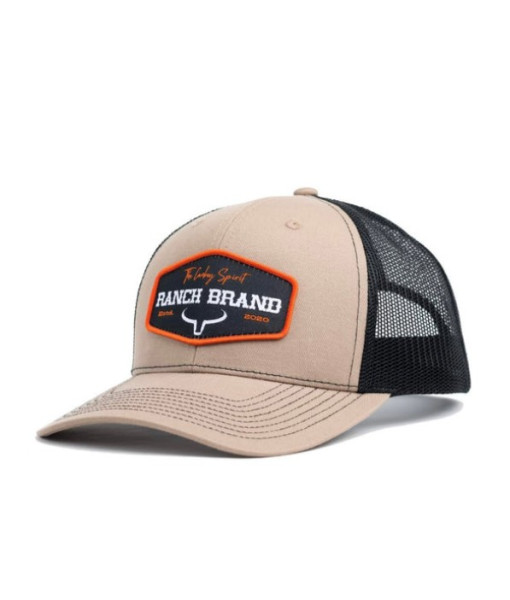 Casquette Patch Ranch Beige/mesh Noir