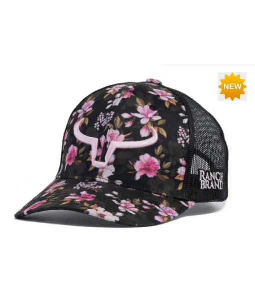 Casquette Ponytrail Fleur33 - Rose - Femme