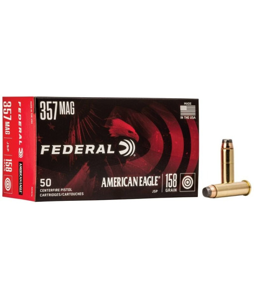 Balles 357mag Federal American Eagle 158gr Jsp