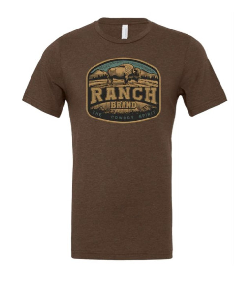 T-shirt Bison 3 -brun