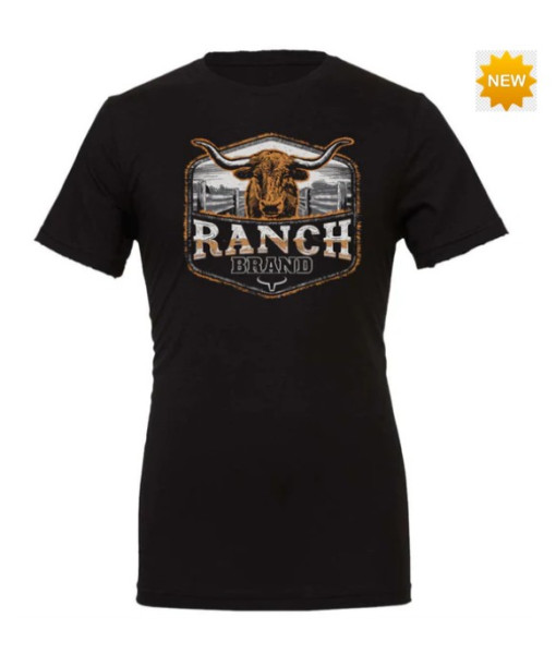 T-shirt Longhorn 5-noir