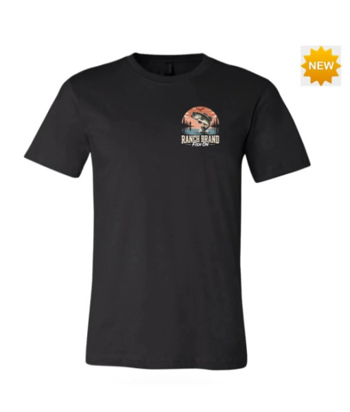 T-shirt Fish On 1 - Noir