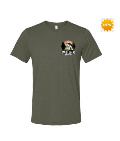T-shirt Ranchbrand Fish On 2 - Army