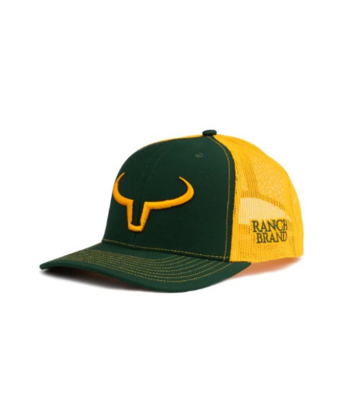 Casquette Rancher Vert Mesh Jaune