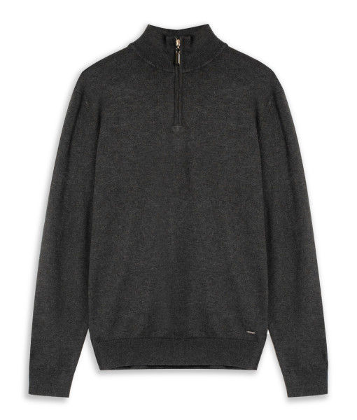 Chandail Zip Gris
