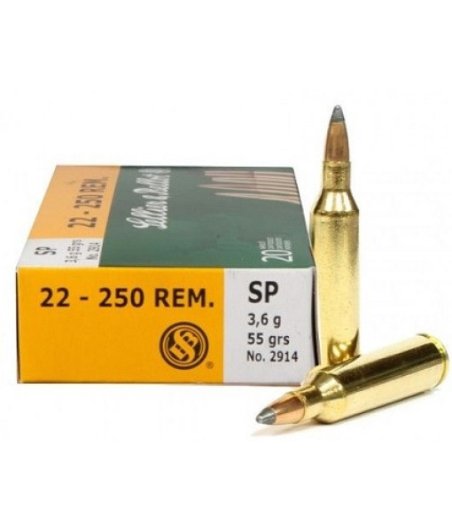 Balles 22-250 Rem 55g Sp Sellier Bellot