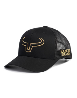 Casquette Rancher Noir Logo Noir et Gold