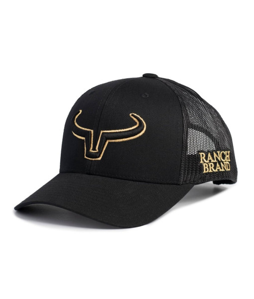 Casquette Rancher Noir Logo Noir et Gold