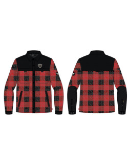 Manteau A Carreaux Hugo Strong Rouge