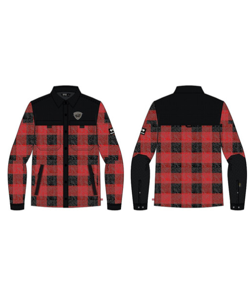 Manteau A Carreaux Hugo Strong Rouge