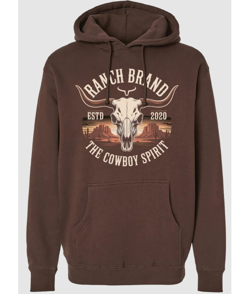 Hoodie Skull Canyon Brun