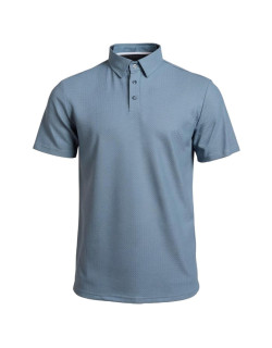 Polo Texturé Gris Acier