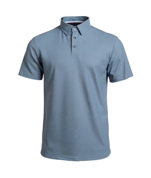 Polo Texturé Gris Acier