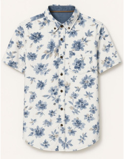 Chemise - Carlson -Imprimé bleu