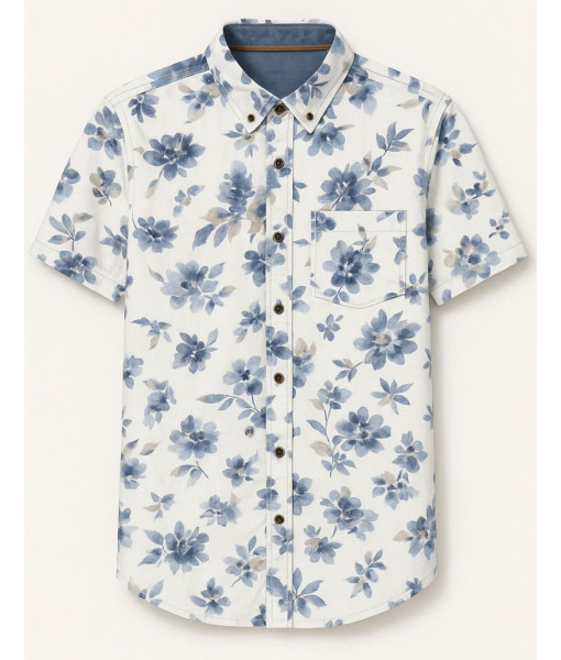 Chemise - Carlson -Imprimé bleu