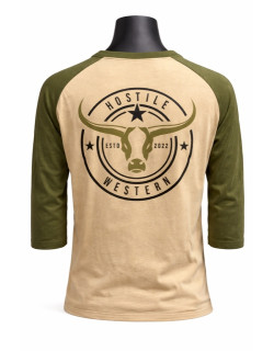 Tshirt 3/4 Hostile Western Beig/vert