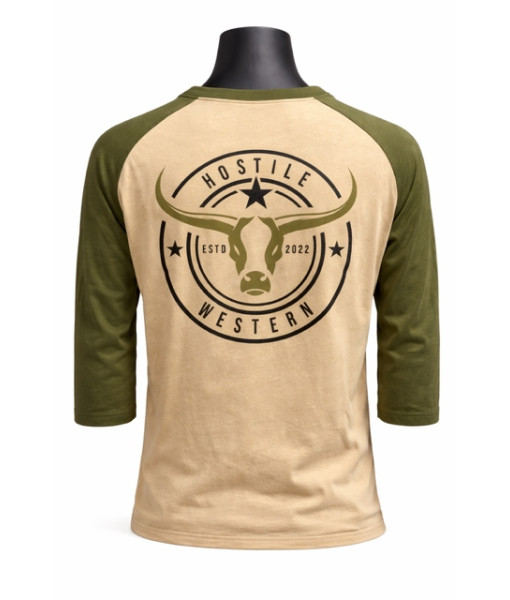 Tshirt 3/4 Hostile Western Beig/vert