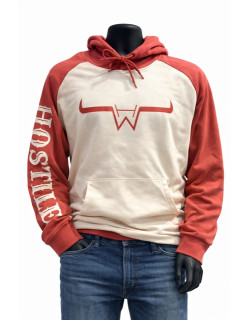 Hoodie - Hostile - Beige/corail