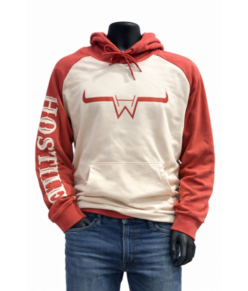 Hoodie - Hostile - Beige/corail