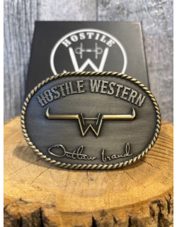 Boucle Hostile Western Argent Antique