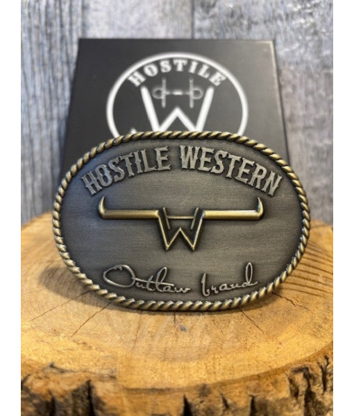 Boucle Hostile Western Argent Antique