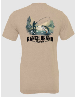 T-shirt Fish On 5 Tan