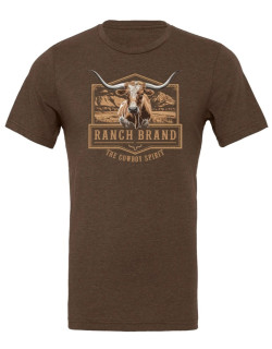 Tshirt Longhorn 8 Brun