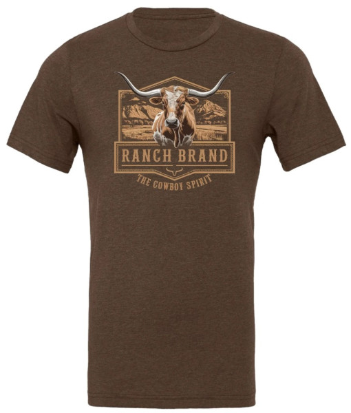 Tshirt Longhorn 8 Brun